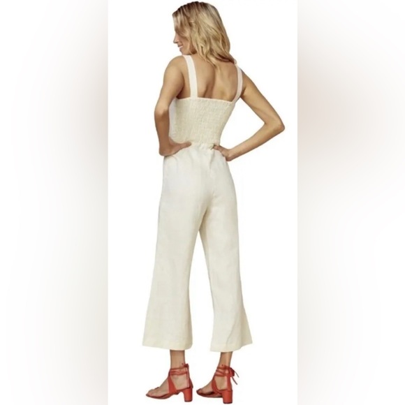 Faithfull the Brand NWT Cream Sainte Marie Pants Jumpsuit **Size 6**🌸🌸 - Picture 2 of 7
